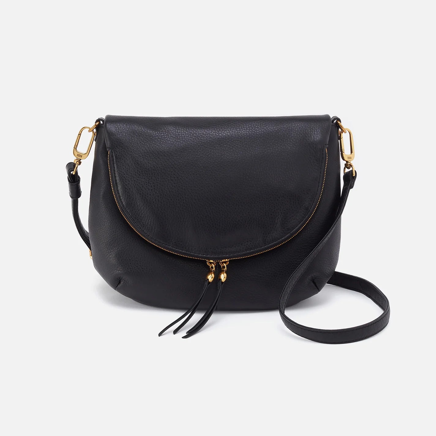Fern Foldover Messenger - Black