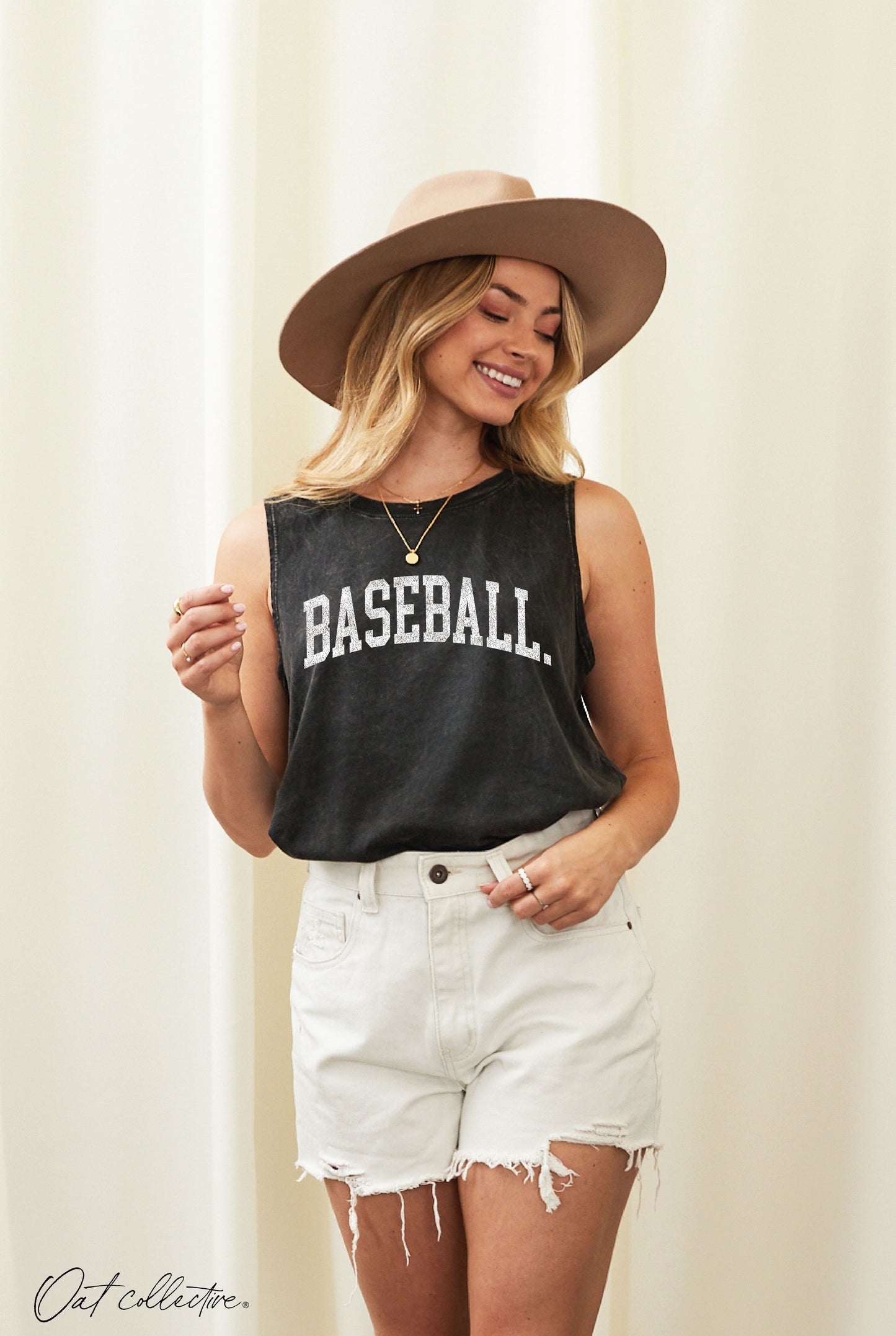 Bold Print Baseball Tank