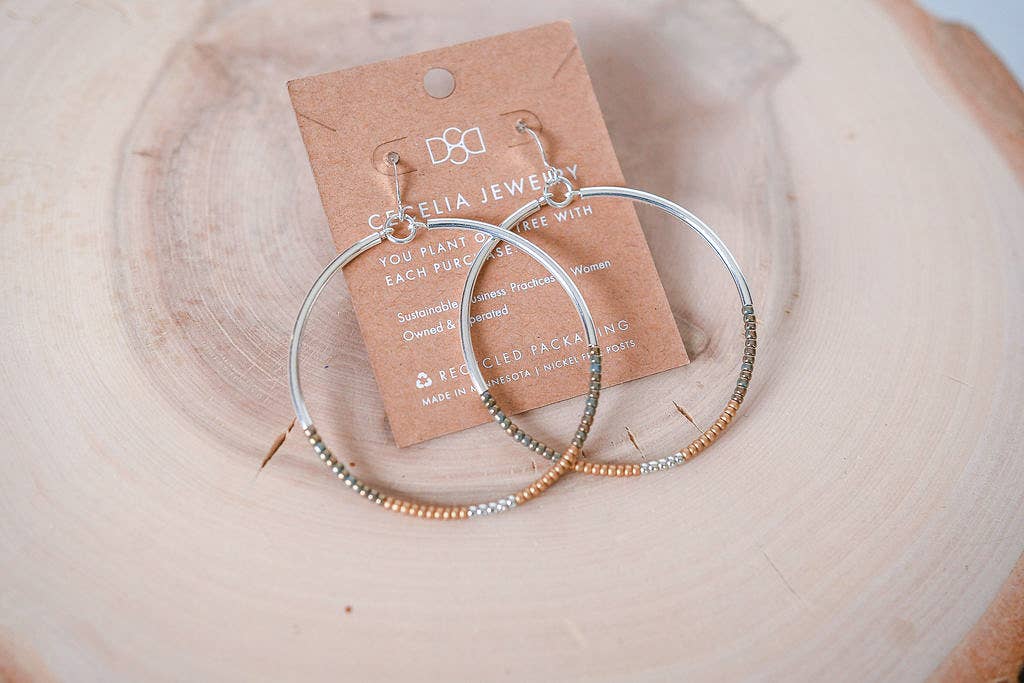 Hoop Earrings - mixed metal