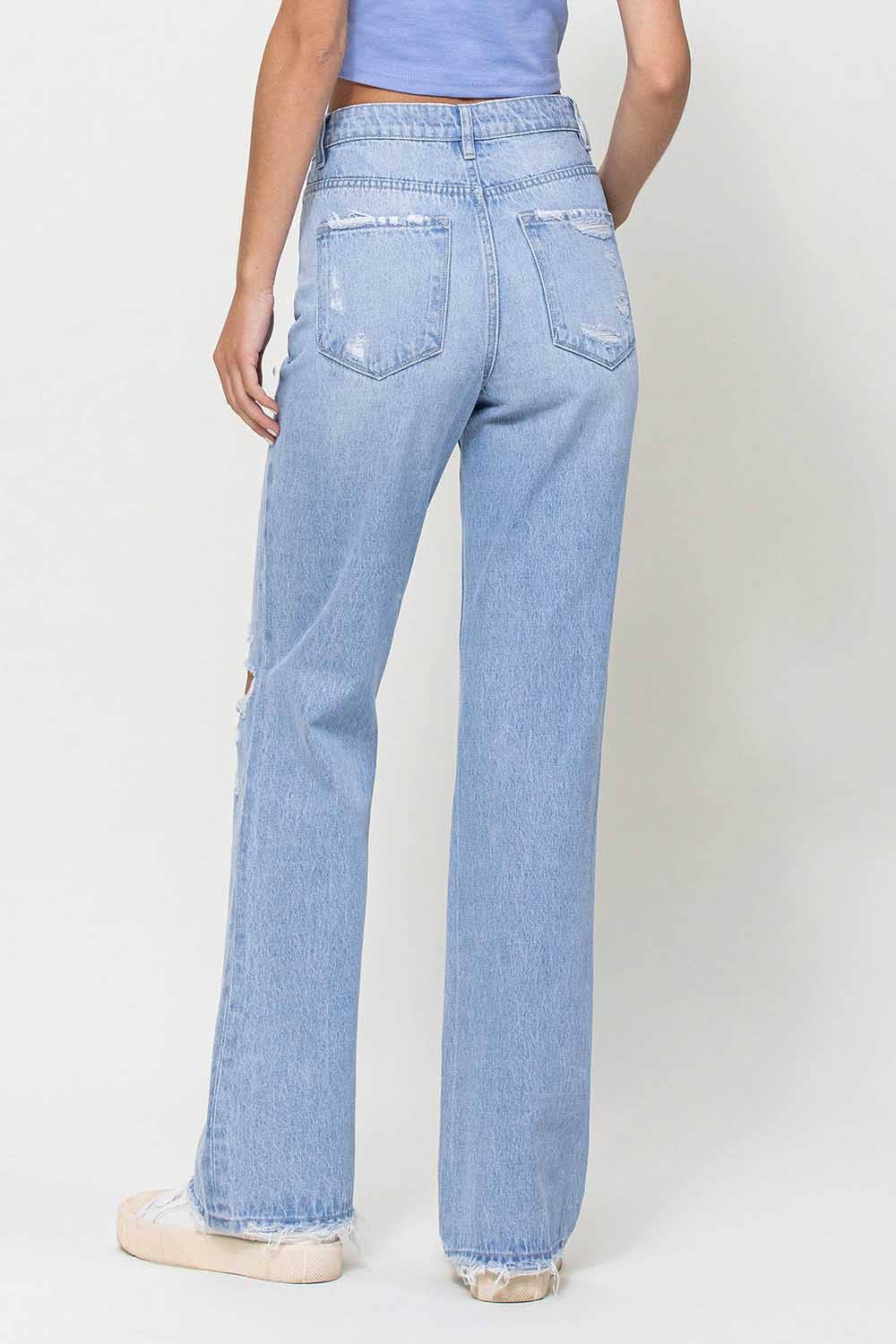 90'S VINTAGE SUPER HIGH RISE FLARE JEANS