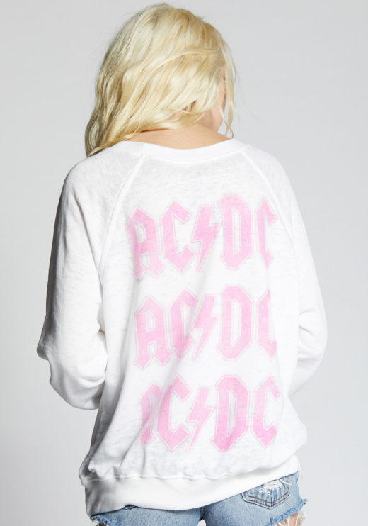 301468 - 930 ACDC Pink Bolt LS Sweater