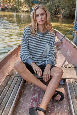 Anneli Striped Crew Neck