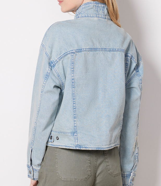 Crystal Utility Denim Jacket