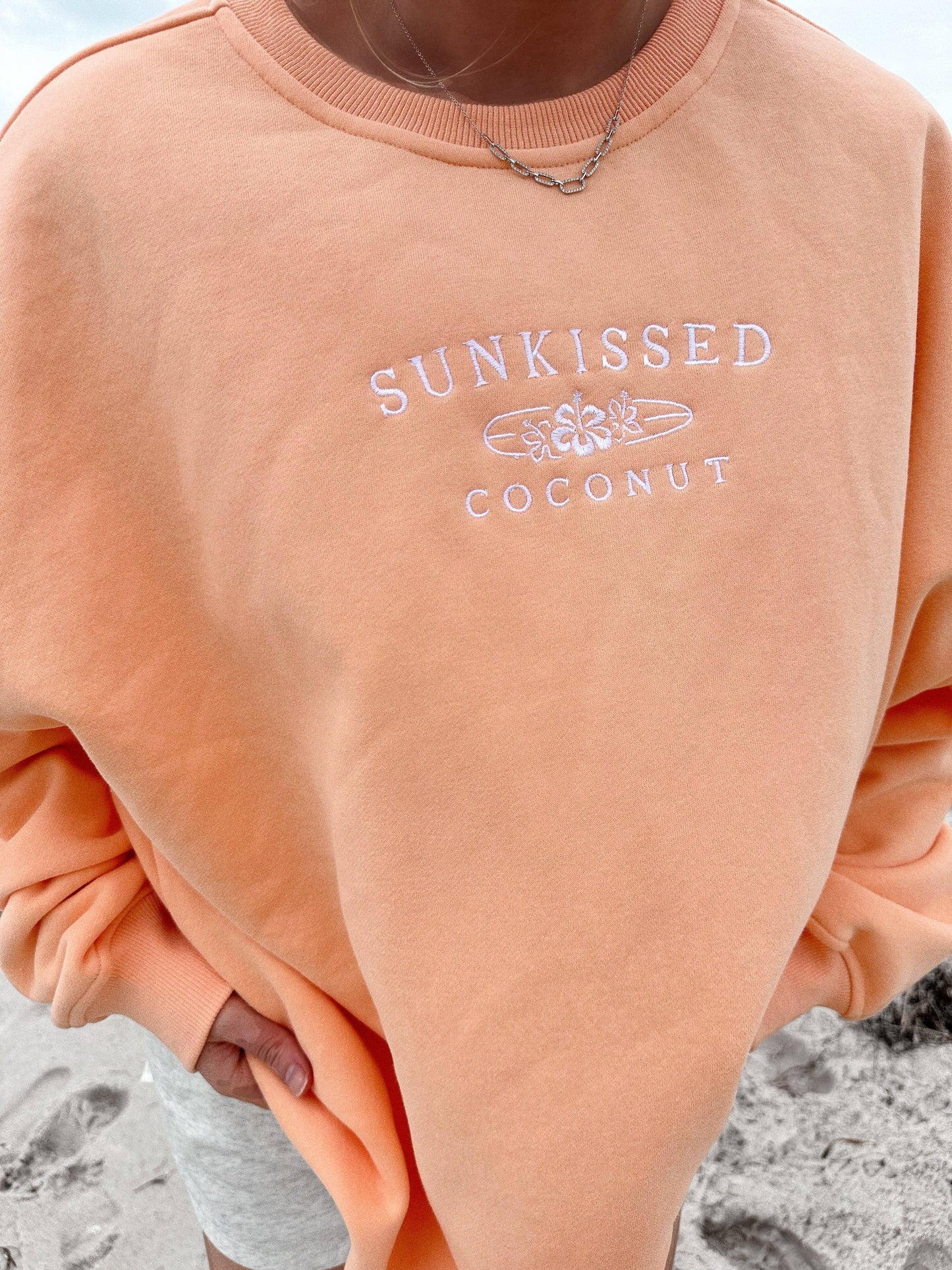 Sunkissedcoconut Orange Sherbert Crewneck Sweatshirt